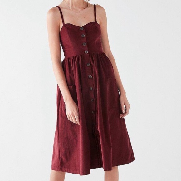 corduroy midi dress
